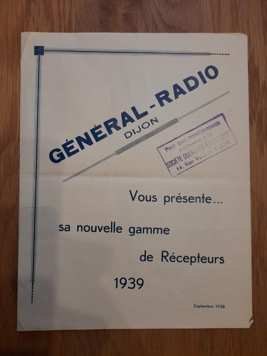General radio dijon 1938 1939 - radio,