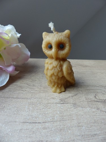 Ancienne bougie hibou - ancienne,
