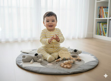 Tapis de jeux bebe doux avec