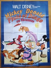 LET'S RELAX walt disney mickey pluto donald original french movie poster 63x47 