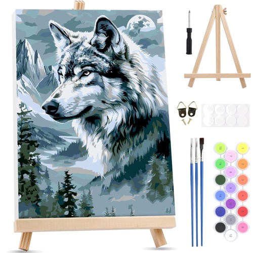 Peinture numéro montagnes - peinture,
