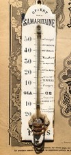 Ancien THERMOMÈTRE ÉMAILLÉ