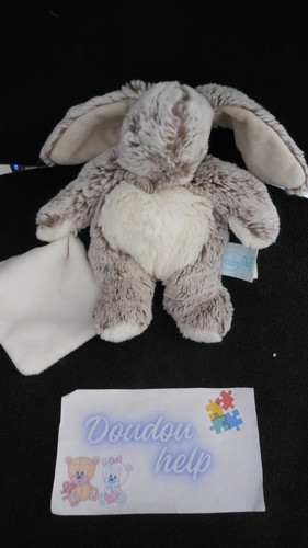 Doudou peluche lapin flocons - doudou,