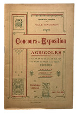 (AVIGNON) Concours & Exposition agricoles. Catalogue officiel, 1921