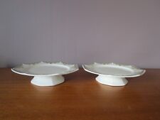 2 compotiers VILLEROY & BOCH La Louvière Belgique décor géométrique jaune/noir