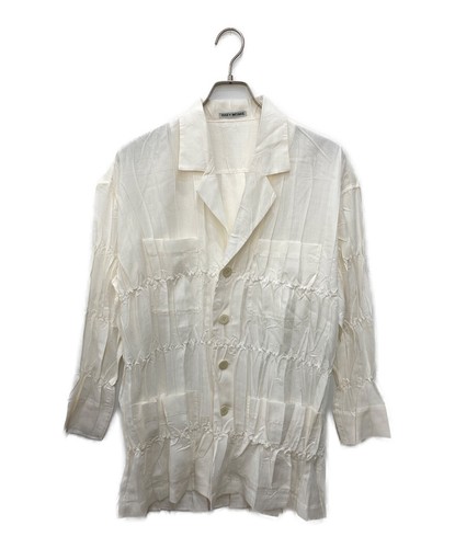 Veste chemise design plissée