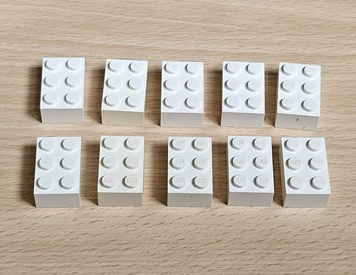 Lego 3002 10x brique blanc - lego,
