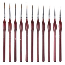 11pcs Precision Paint Brushes Pointed Tip Brush for Watercolor Oil