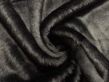 Super Luxe Tissu En Fourrure Synthétique Doux Plush NOIRE