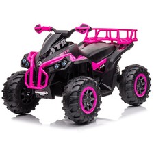Quad Électrique Pour Enfants 12V ATV 1.0 Rose Avec Lumières LED Et Sons