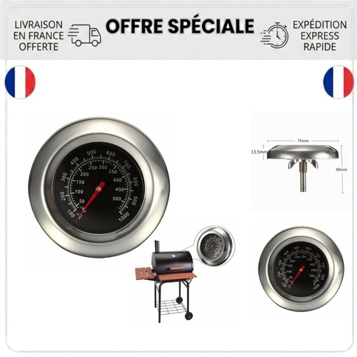 Thermomètre bbq acier - thermomètre,