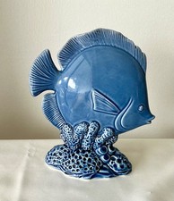 Poisson en faïence bleue