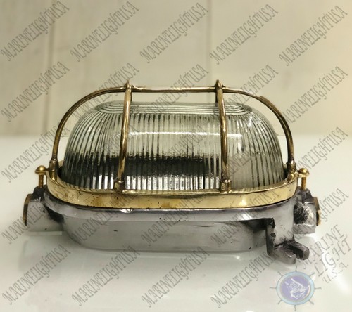 Ancienne lampe cloison ovale - ,