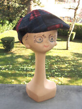 Vintage 1970s Antique Twiggy Store Fad Hat or Wig Head.