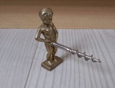 Ancien Tire-bouchon En Laiton Manneken-Pis Bruxelles Hauteur 7,5 Cm