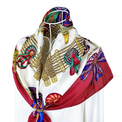Foulard vintage soie hermes - vintage,
