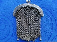 Antique Mesh Clasp Silver Finesse Old Mesh Purse Silver Clasp Finesse