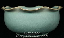 7,8" ancienne dynastie chinoise Ru four porcelaine bouche fleur écrire-pinceau