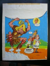 GOUACHE ORIGINALE Norbert Fersen caricature Claude-François.