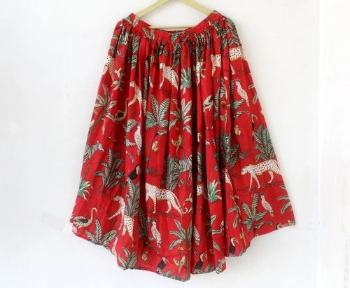 Jupe longue coton fait main - en,