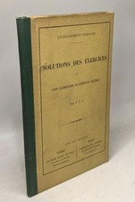 Solutions des exercices du cours élémentaire de géométrie pratique /