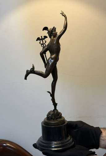 Bronze mercury sculpture - mercury,
