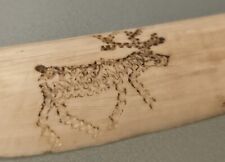 Outil Marins XIX ème gravé et sculpté Os ? Très Rare, Ouvre Lettres Dans Son Jus