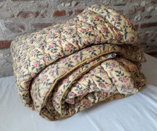 Old bed cover boutis piqué milXXth chintz flower 228x238cm old quilted blanket