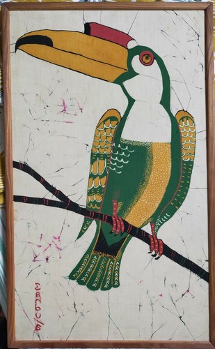 Peinture sur soie - ,