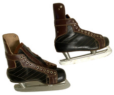 Patins à Glace / Hockey sur Glace Homme  - en Cuir LUTRA - T. 40 - pour Déco