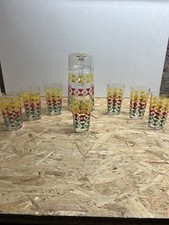 Vintage Orangeade Service Collection 1 Jug 7 Glasses