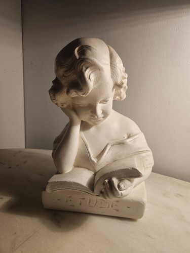 Buste liseuse plâtre - buste, en