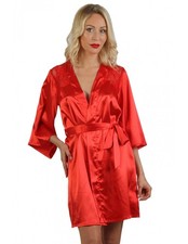 Peignoir Kimono Satin Dentelle