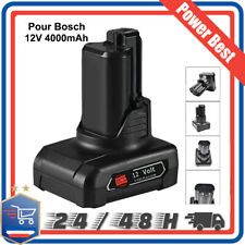 12V Batterie pour BOSCH 1600Z0002Y GSR GSB GBA 2607336013/37 BAT411 BAT420 4.0Ah