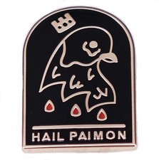 Hail Paimon Demon Devil King Hell Crown Pigeon Head Horror Hereditary Enamel Pin