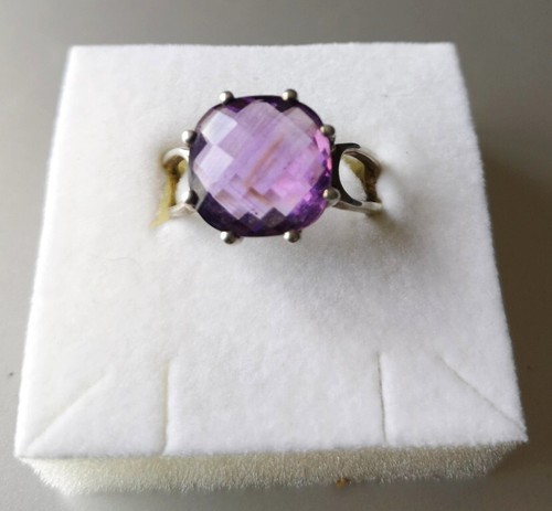 Bague améthyste taille - bague, en