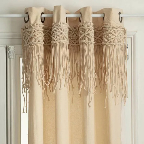 Rideau macramé beige - macramé,