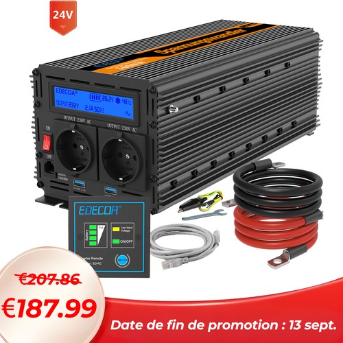 Edecoa convertisseur 24v 220v - convertisseur,