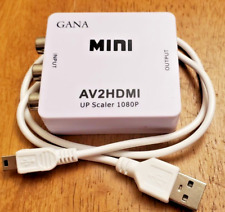 HDMI to AV Scaler Adapter HD Video Composite Converter Box HDMI to RCA AV2HDMI