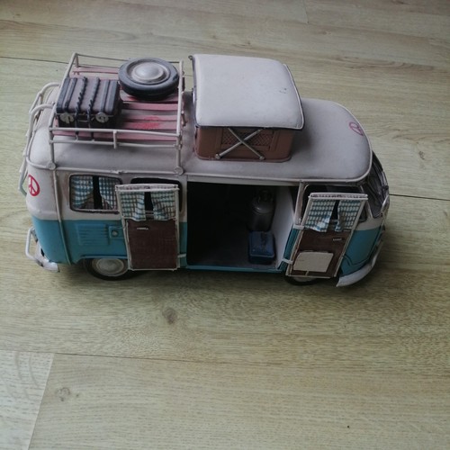 Volkswagen combi bleu - bleu, blanc