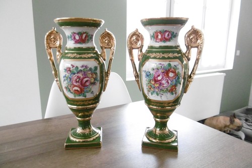 Ancienne paire vases en - ancienne,