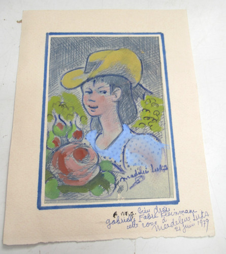 Beau dessin original portrait - dessin, "portrait