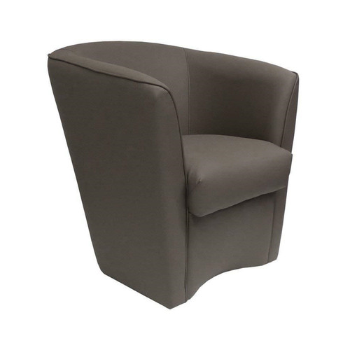 Fauteuil gris éco cuir - fauteuil, en