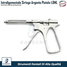 Intraligamental Syringe Silver Gun 1.8ml Dental Anesthetic Syringes