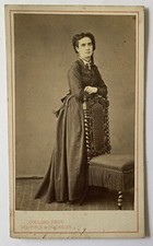 Cdv Dame Femme Pose En Robe
