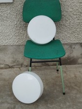 2 appliques STAFF opaline