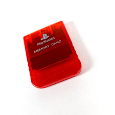 Carte Memoire Memory Card Sony Playstation PS1 Officiel SCPH-1020 Clear Red 3
