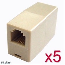 5x Adaptateur Coupleur RJ11 6P4C Femelle/Femelle rallonge Female Adapter Coupler