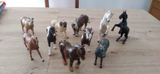 Lot of 10 Horse Figures (Papo and Schleich).