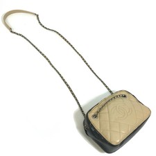 Chanel CC Coco Ballerine Bag Chain Shoulder Bag Calf Leather x Black r26_0927